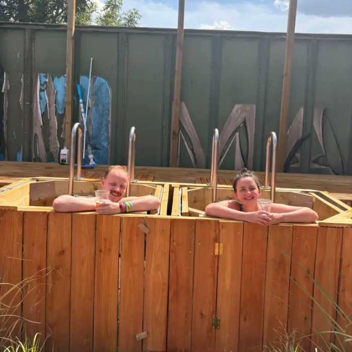 A cold plunge tub at Balta Chill